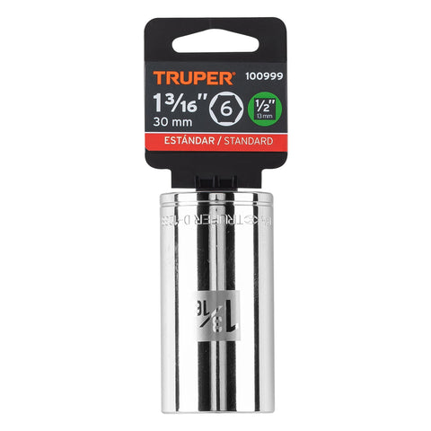 Dado largo de 1-3/16', 6 puntas, cuadro 1/2', Truper | D-1238-HL | 100999