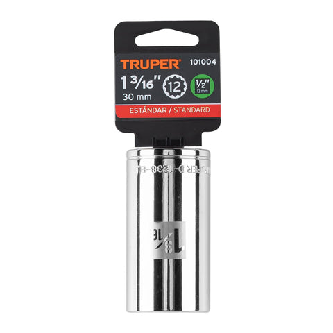 Dado largo de 1-3/16' 12 puntas, cuadro 1/2', Truper | D-1238-EL | 101004