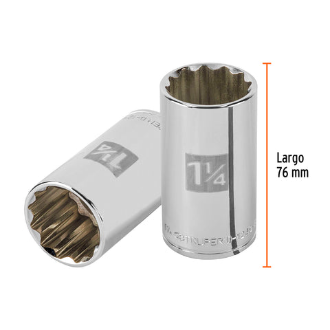 Dado largo de 1-1/4' 12 puntas, cuadro 1/2', Truper | D-1240-EL | 101005
