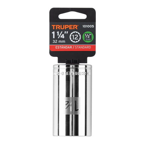 Dado largo de 1-1/4' 12 puntas, cuadro 1/2', Truper | D-1240-EL | 101005