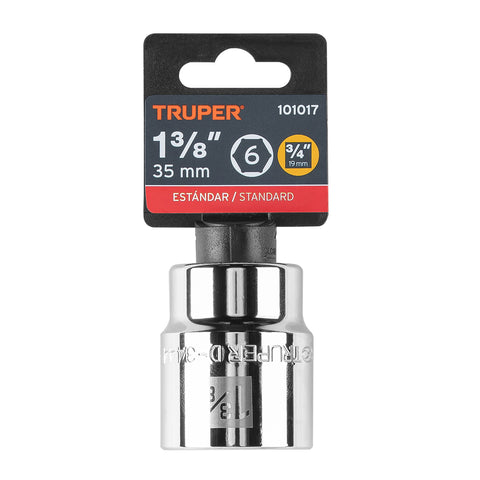 Dado de 1-3/8', 6 puntas, cuadro 3/4', Truper | D-3444-H | 101017