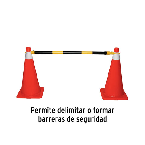 Barra extensible de 1.3 a 2.1 m reflejante para conos | BARE-4210 | 101019