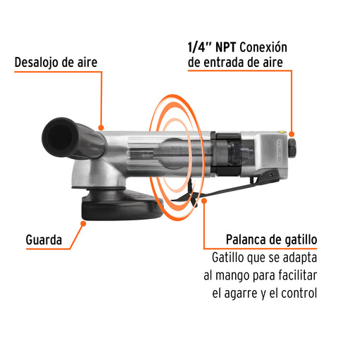 Esmeriladora angular neumática 4-1/2', Truper | TPN-875 | 101072
