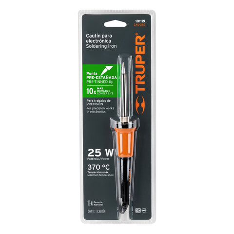 Cautín 25 W profesional tipo lápiz para electrónica, Truper | CAU-25E | 101119