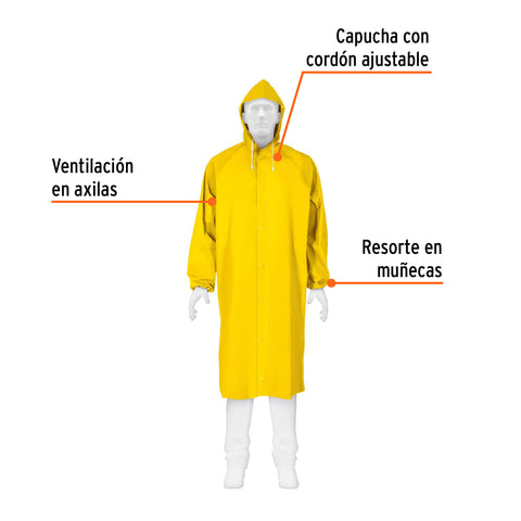 Gabardina impermeable triple capa, talla M, Truper Expert | IMPER-M-X | 101131