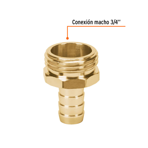 Conector 1/2' macho de aluminio, Truper | CM-1/2A | 101157
