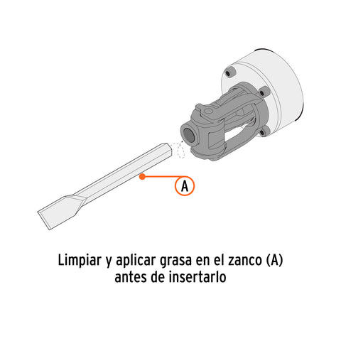 Cincel de punta zanco hexagonal de 20', Truper | HEX-P | 101230