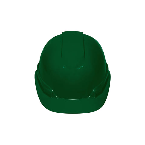 Casco de seguridad ventilado, ajuste de matraca, verde | CAS-VI | 101270