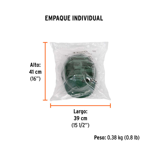 Casco de seguridad ventilado, ajuste de matraca, verde | CAS-VI | 101270