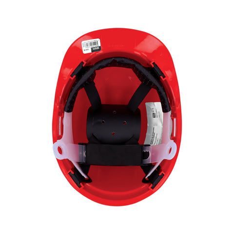 Casco de seguridad ventilado, ajuste de matraca, rojo | CAS-RI | 101271