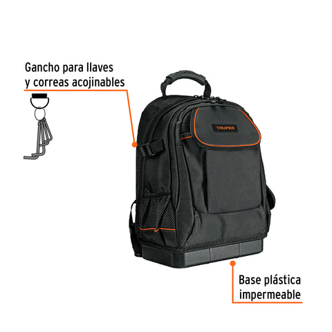Mochila portaherramientas de 13', Truper | MOHE-13 | 101375