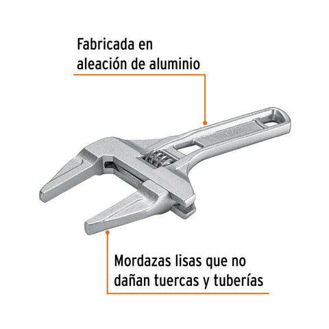 Llave ajustable 8' para plomero, apertura 3', TRUPER | PEA-8 | 101387
