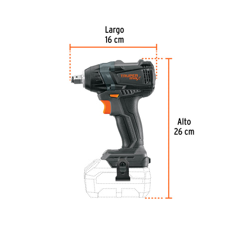 Llave de impacto 1/2', 20V, 155 lb/ft, sin accesorios, MAX | MAX-20LS | 101407