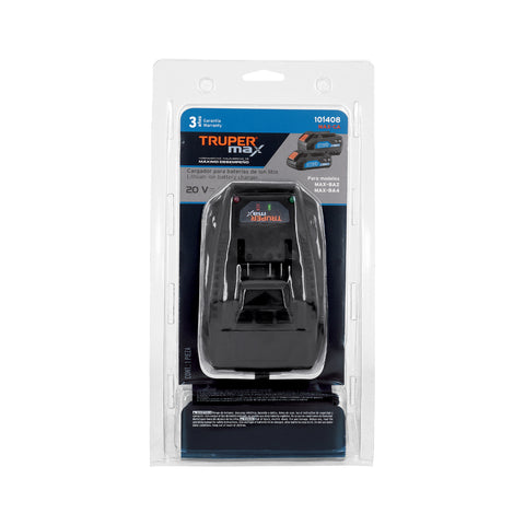 Cargador de baterías de ion litio 20V, TRUPER MAX | MAX-CA | 101408
