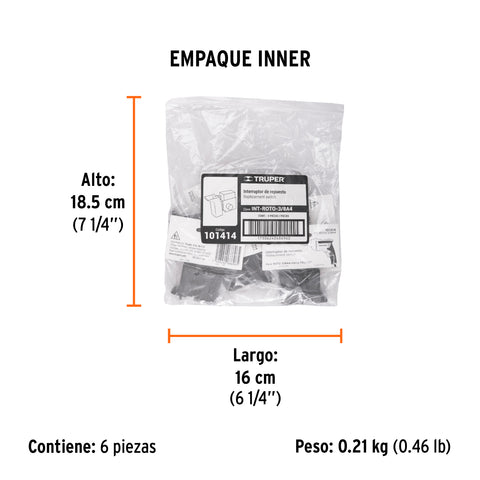 Interruptor de repuesto para ROTO-3/8A4, Truper | INT-ROTO-3/8A4 | 101414