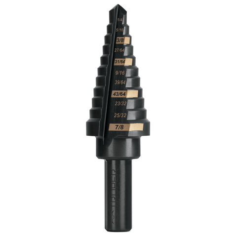 Broca escalonada óxido negro 11 escalones 1/4' a 7/8',Truper | BES-11 | 101457