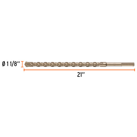 Broca SDS Ma x de 1-1/8 x 21', Truper | BSM-1-1/8X21 | 101464