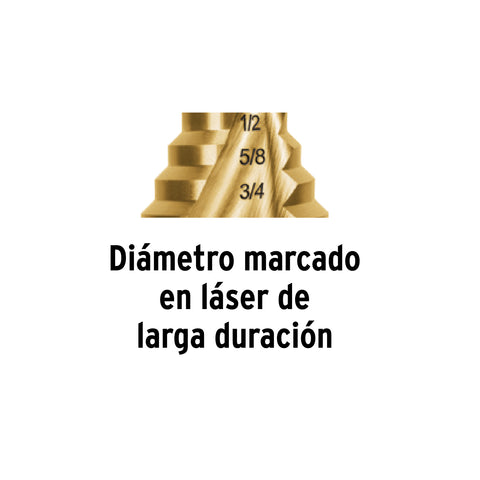 Juego de 3 brocas escalonadas de titanio, Truper Expert | JBES-3X | 101557