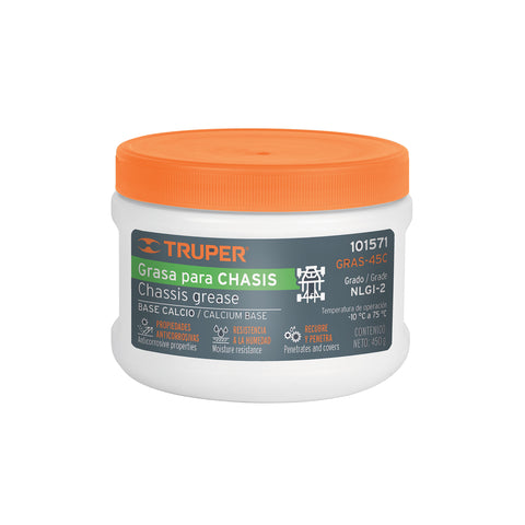Grasa lubricante para chasis, base calcio, 450 g, Truper | GRAS-45C | 101571