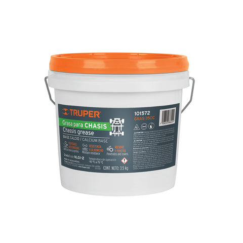 Grasa lubricante para chasis, base calcio, 3.5 kg, Truper | GRAS-350C | 101572