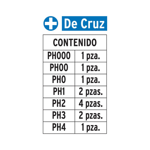 Juego de 12 puntas de cruz combinadas largo 2', Expert | PUN-12PH2 | 101674