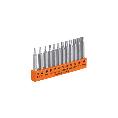 Juego de 12 puntas torx combinadas c/seguro largo 2', Expert | P12-2TS | 101675