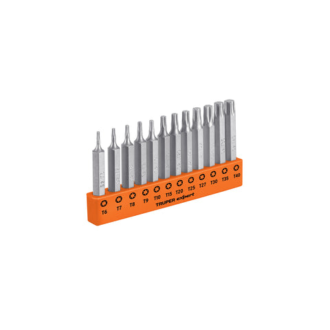 Juego de 12 puntas torx combinadas largo 2', Truper Expert | P12-2T | 101678