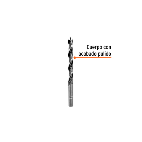 Broca con punta centradora para madera 9/32', TRUPER | BM-9/32 | 101692