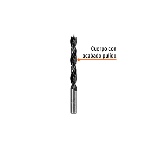 Broca con punta centradora para madera 3/8', TRUPER | BM-3/8 | 101694