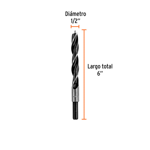 Broca con punta centradora para madera 1/2', TRUPER | BM-1/2 | 101696