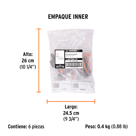 Interruptor de repuesto para ESMA-7A3, Truper | INT-ESMA-7A3 | 101776