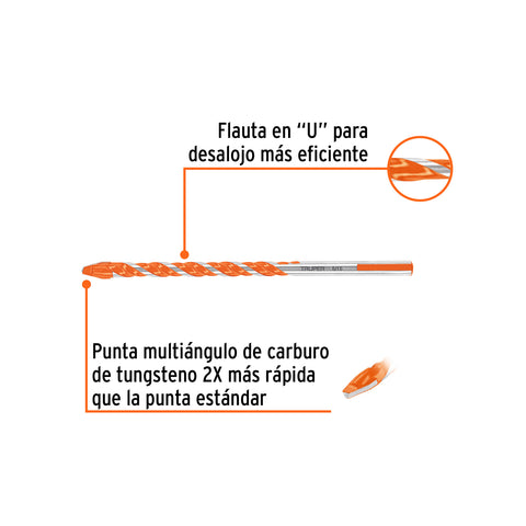 Broca multimaterial 5/16 x 6', Truper | BMC-5/16X6 | 101807