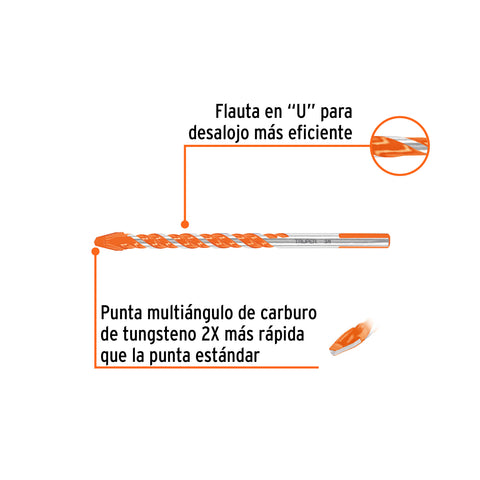 Broca multimaterial 3/8 x 6', Truper | BMC-3/8X6 | 101808