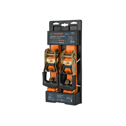 Juego de 2 sujetadores con matraca carga máxima 1500 kg | SU-1500C | 101831