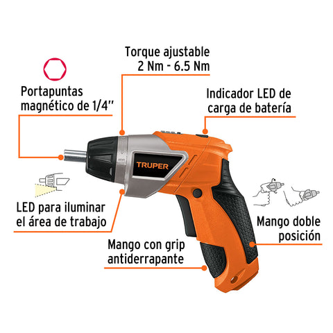 Destornillador 3.6V, 2 posiciones, PRO | DESI-36X | 101843