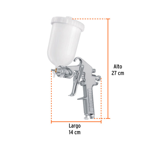 Pistola para pintar LVMP vaso plástico, 1.4 mm, TRUPER | PIPI-401 | 101855