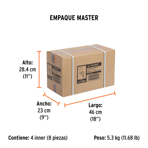 Pistola para pintar LVMP vaso plástico, 1.7 mm, TRUPER | PIPI-402 | 101856