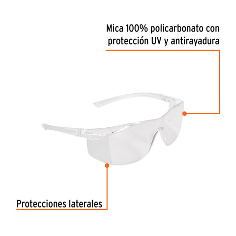 Lentes de seguridad transparentes con antiempaño, Ultralite | LEN-LT-AE | 101934