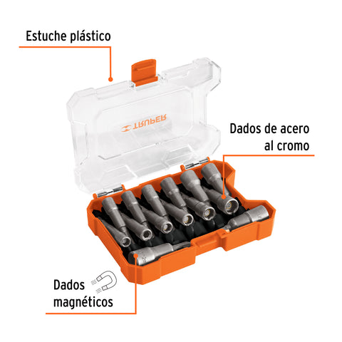 Juego de 14 dados magnéticos para taladro,Truper | PUNCA-14X | 101961
