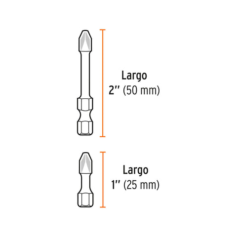 Juego de 40 puntas de impacto mixtas largos 1' y 2', Expert | PUN-40IX | 101966