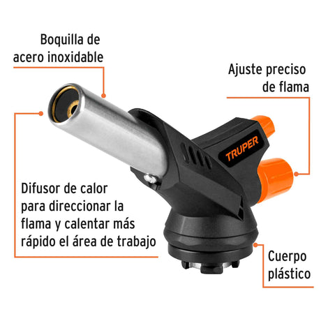 Boquilla plástica, enc.electrónico, p/lata de gas 1/4 vuelta | BOQ-90P | 101969