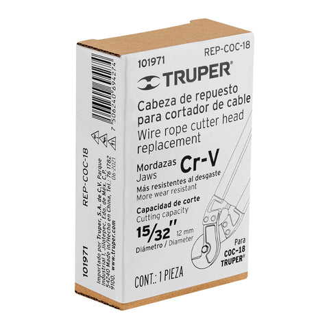 Cabeza de repuesto para cortador de cable COC-18, Truper | REP-COC-18 | 101971