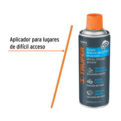 Grasa blanca de litio en aerosol 295 ml, Truper | WT-300GL | 101974