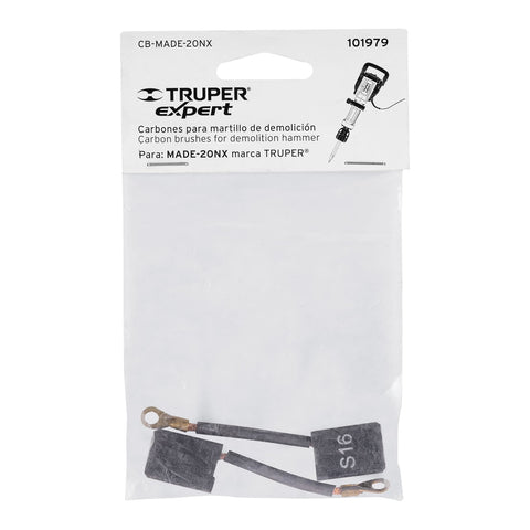 Bolsa con 2 carbones de repuesto para MADE-20NX, TRUPER | CB-MADE-20NX | 101979