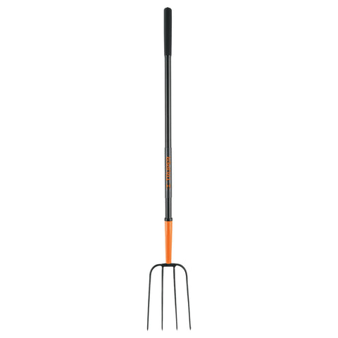 Bieldo para paja, 4 dientes, mgo largo de acero 48' TRUPER | BPJ-4M | 102100