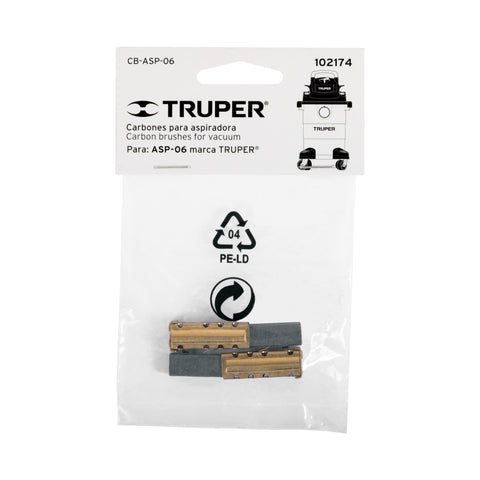 Bolsa con 2 carbones de repuesto para ASP-06, TRUPER | CB-ASP-06 | 102174