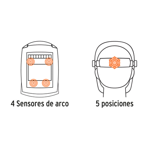 Careta electrónica p/soldar,profesional,sombra 9 a 13,TRUPER | CAREL-13 | 102228