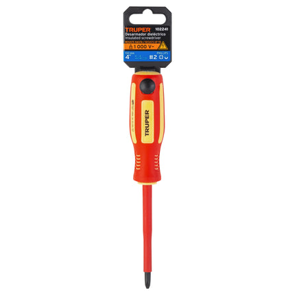 Desarmador dieléctrico de cruz 1/4' x 4', Truper | DP-1/4X4D | 102241