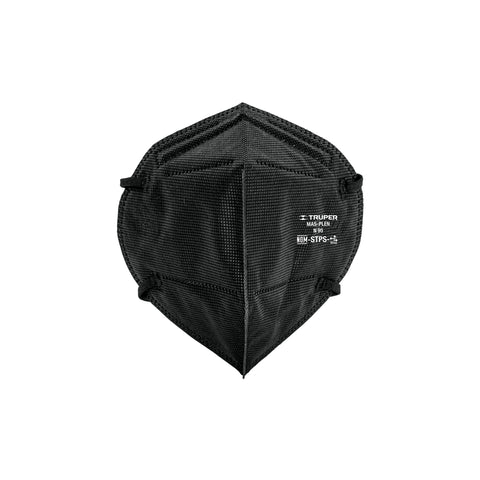 Respirador plegable N95 negro para polvos y partículas | MAS-PLEN | 102327