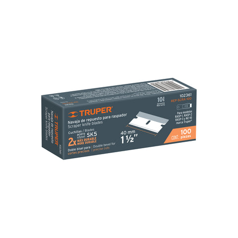 Caja con 100 cuchillas de repuesto para RASP-3,2,1 y NC-10 | REP-SCRA-100 | 102361